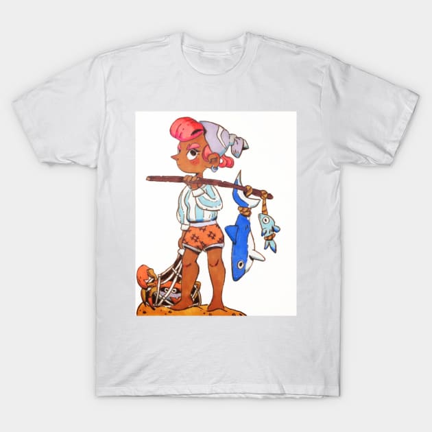 Angler Lady T-Shirt by doodledate